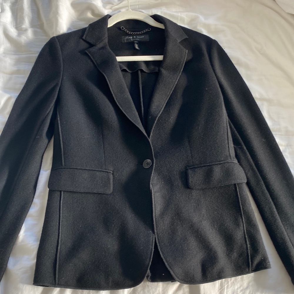 Rag & Bone 100% Wool Blazer in Black